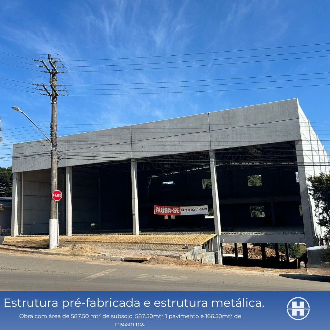 Estrutura pré-fabricada e estrutura metálica 